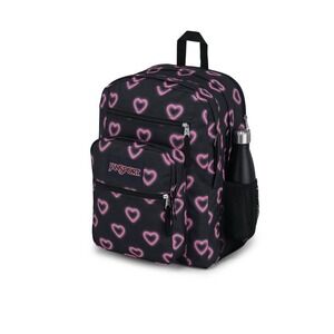 JanSport Big Student 17.5/XL Backpack 'Happy Hearts Black' 15" Laptop Sleeve